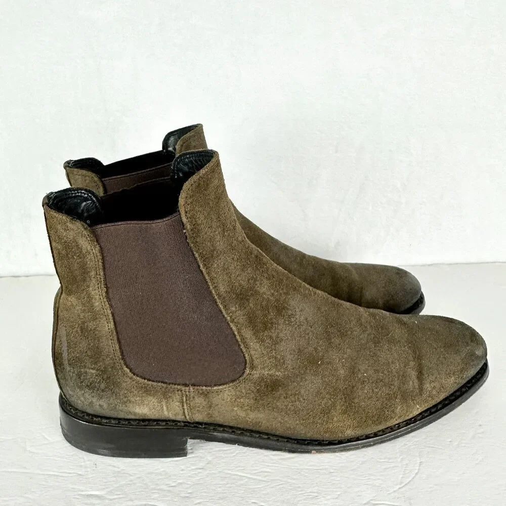 Thursday Boot Company Mens Cavalier Chelsea Boot Size 11.5 Suede Leather Brown